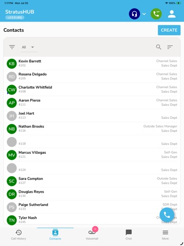 StratusHUB Mobile iPad screenshot