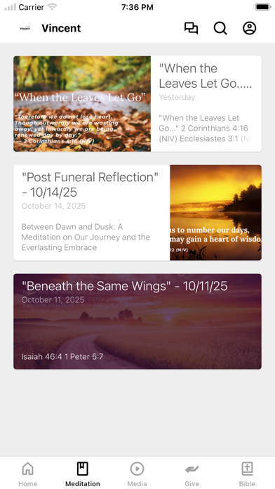 Vincent Church iPhone screenshot 2 - Education app