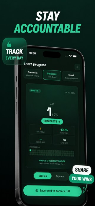 Hard 75: Challenge Tracker Screenshot 5 of 5