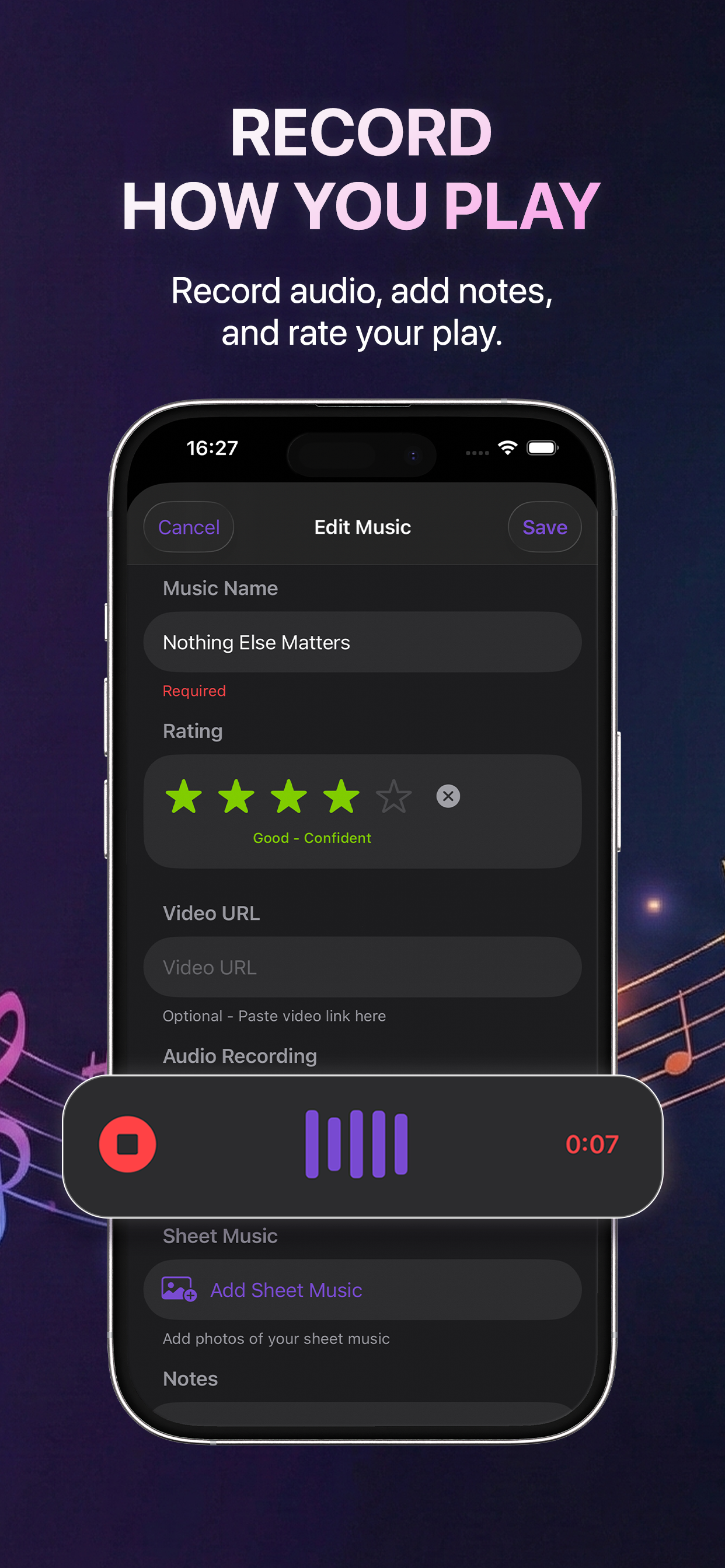 Reperto - Music Practice Log screenshot 3