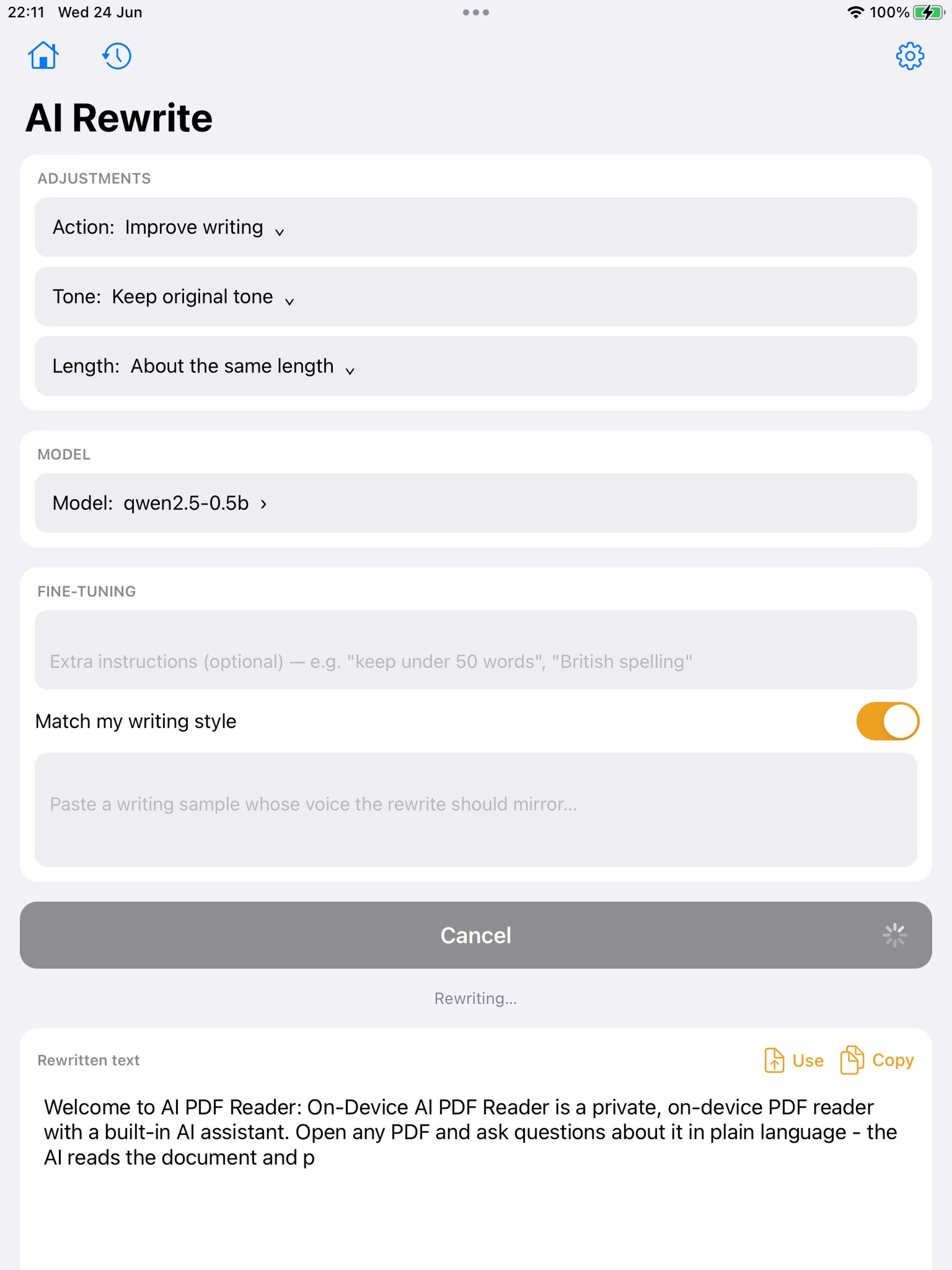 AI Rewrite: On-Device screenshot 13