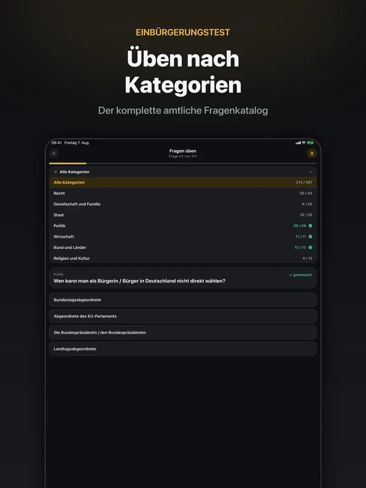 Deutschland Quiz: Bundesländer auf dem iPad, Bildschirmfoto 3