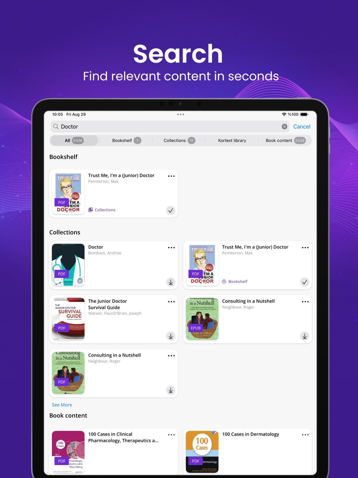 Kortext ipad screenshot 2