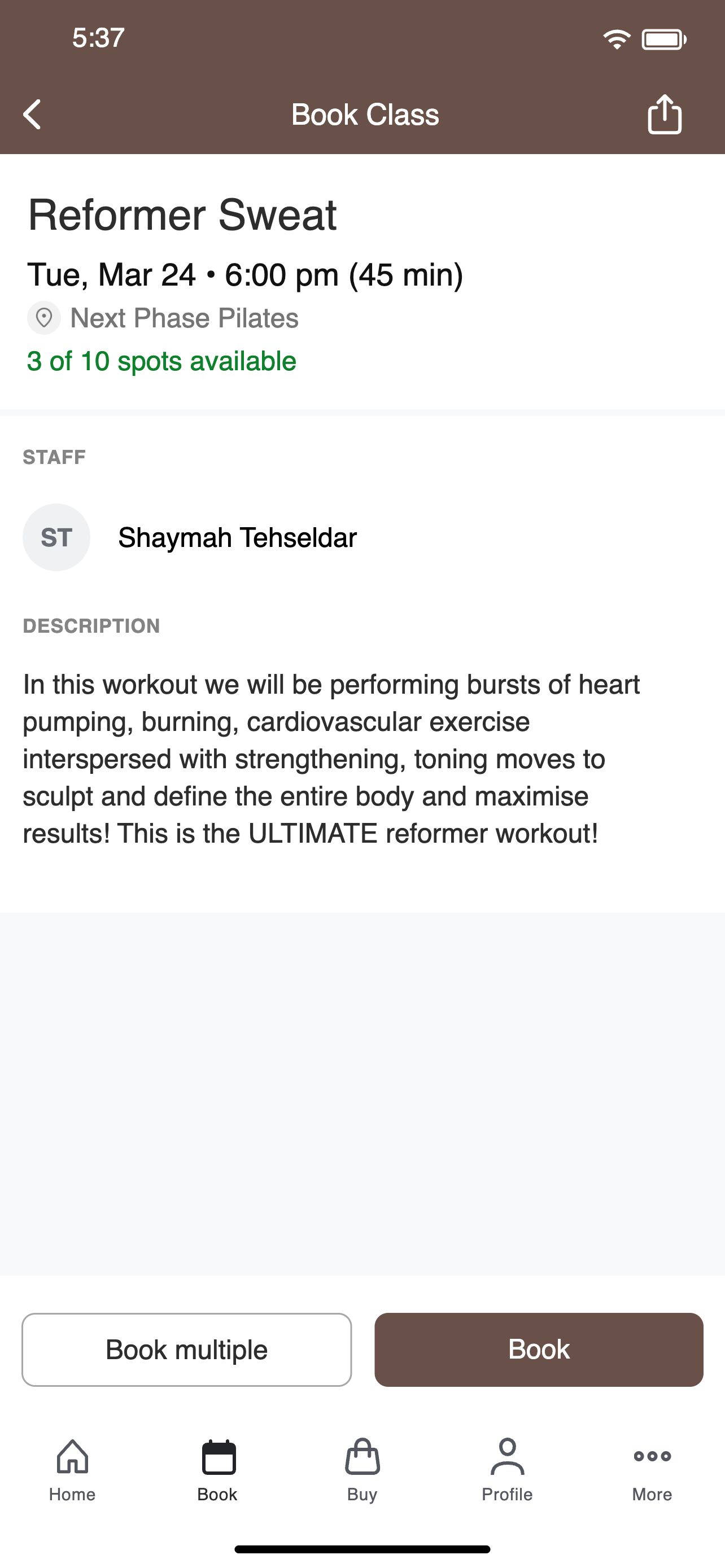 Next Phase Pilates screenshot 3