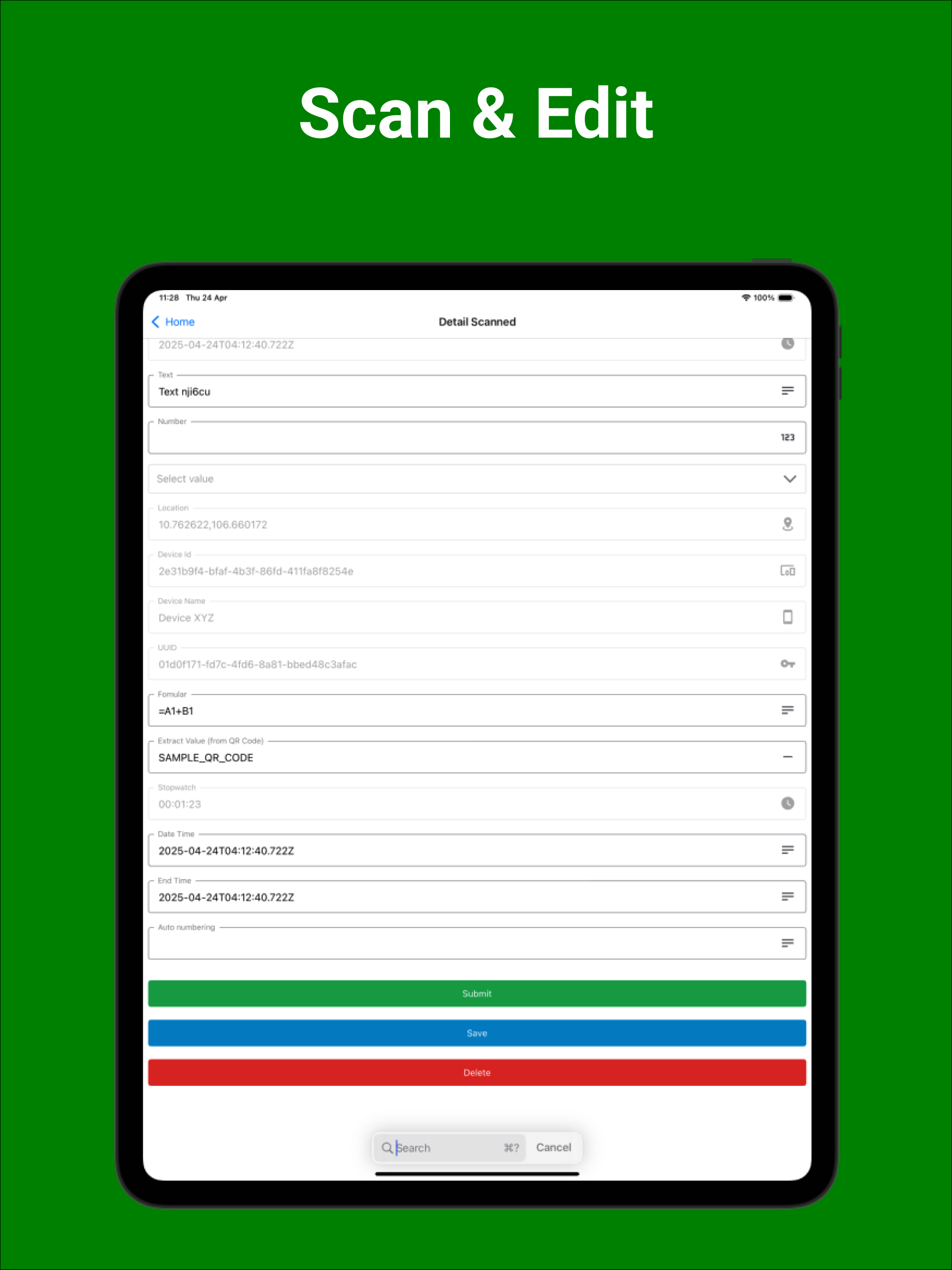 Scan to Spreadsheet (PC)