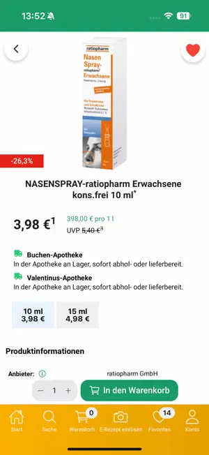 Buchen Apotheke Lohr screenshot 2