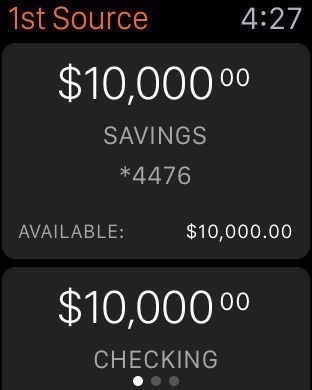 1st Source Bank Mobile Banking watch screenshot 1