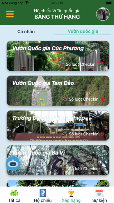 Hộ chiếu VQG Screenshot
