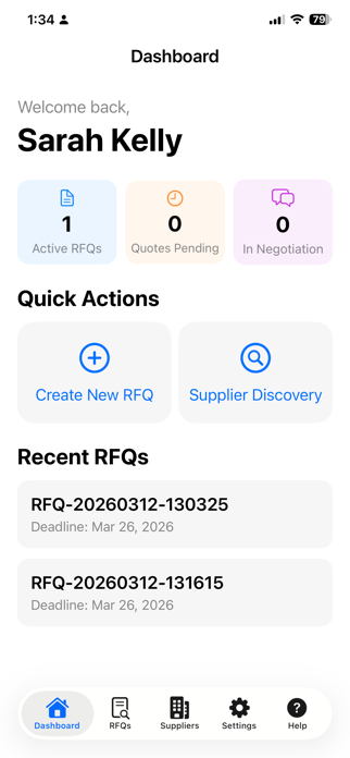 OpenRFQ – RFQ Sourcing Screenshot 1 of 10
