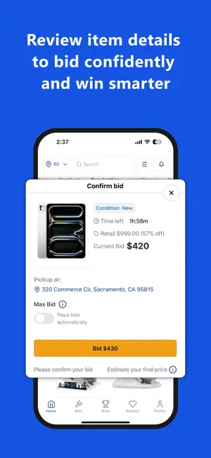 Justbid.com screenshot 4