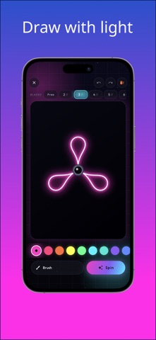 Neon Fidget Draw - Glow Spi... iPhone screenshot
