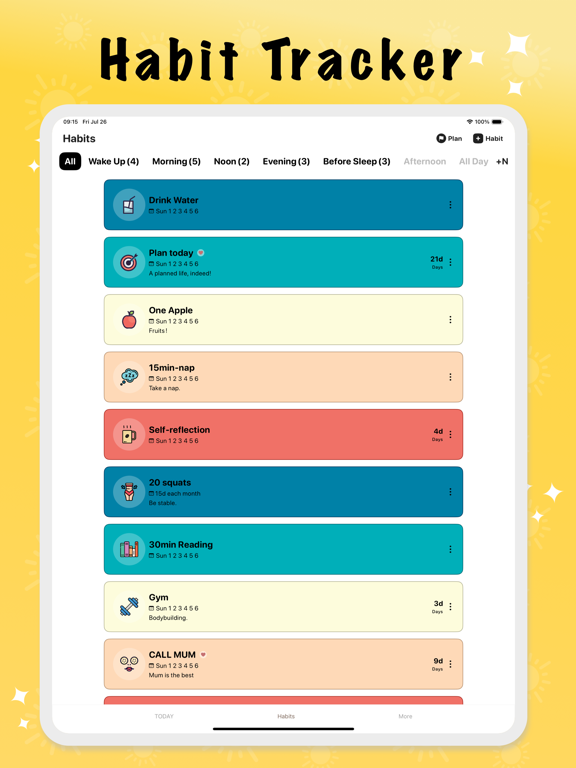 ShineDay: Habit Tracker iPad screenshot 2