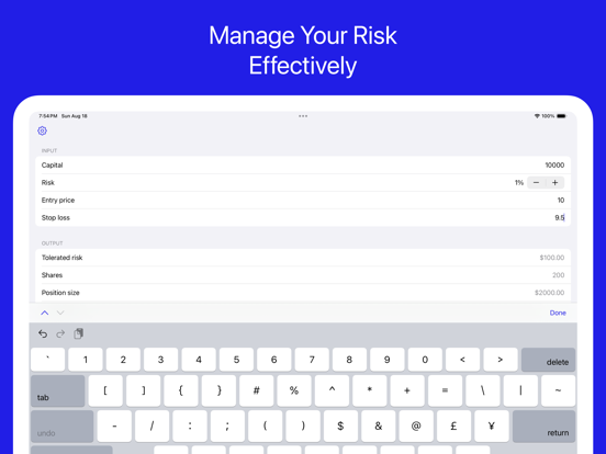 Screenshot #6 pour Position Size Calculator: Posi