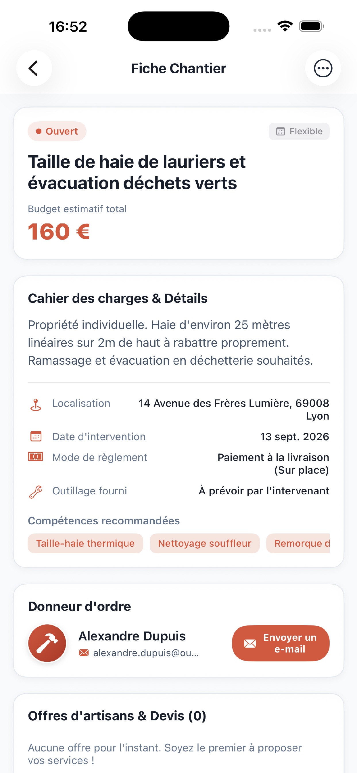 Screenshot 2 of ChantierGo-Vos Chantiers
