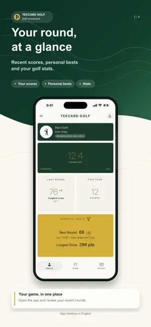 TeeCard Golf Scorecard screenshot 1