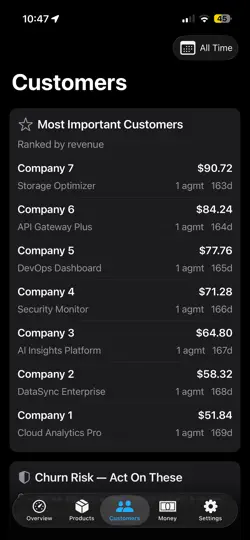 Screenshot von SellerPulse auf dem iPhone 3