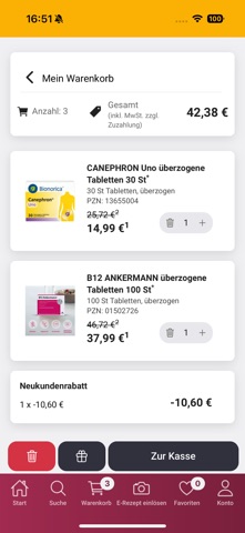 meine-e-Apotheke iPhone screenshot