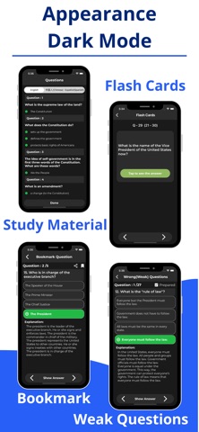 US Citizenship Prep Test 2025 iPhone screenshot