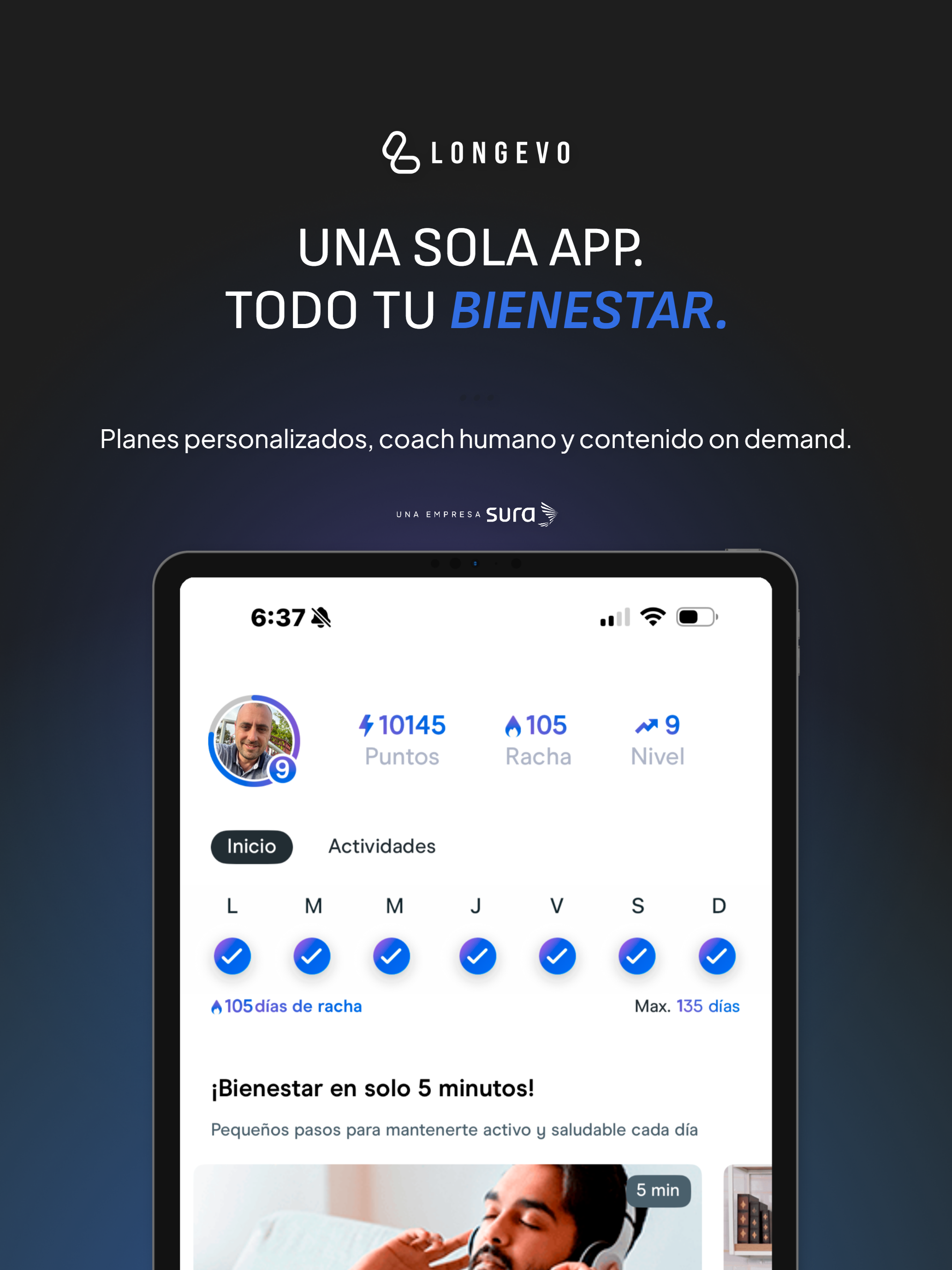 Longevo: Fitness y Bienestar screenshot 8