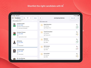 Zoho Recruit - Hire with AI iPad screenshot