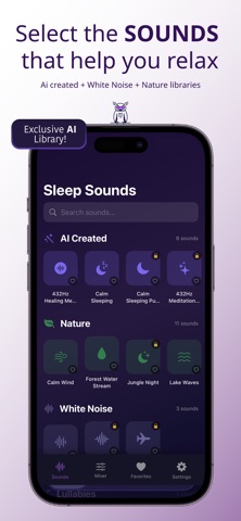 AI Sleep Sounds & White Noise iPhone screenshot