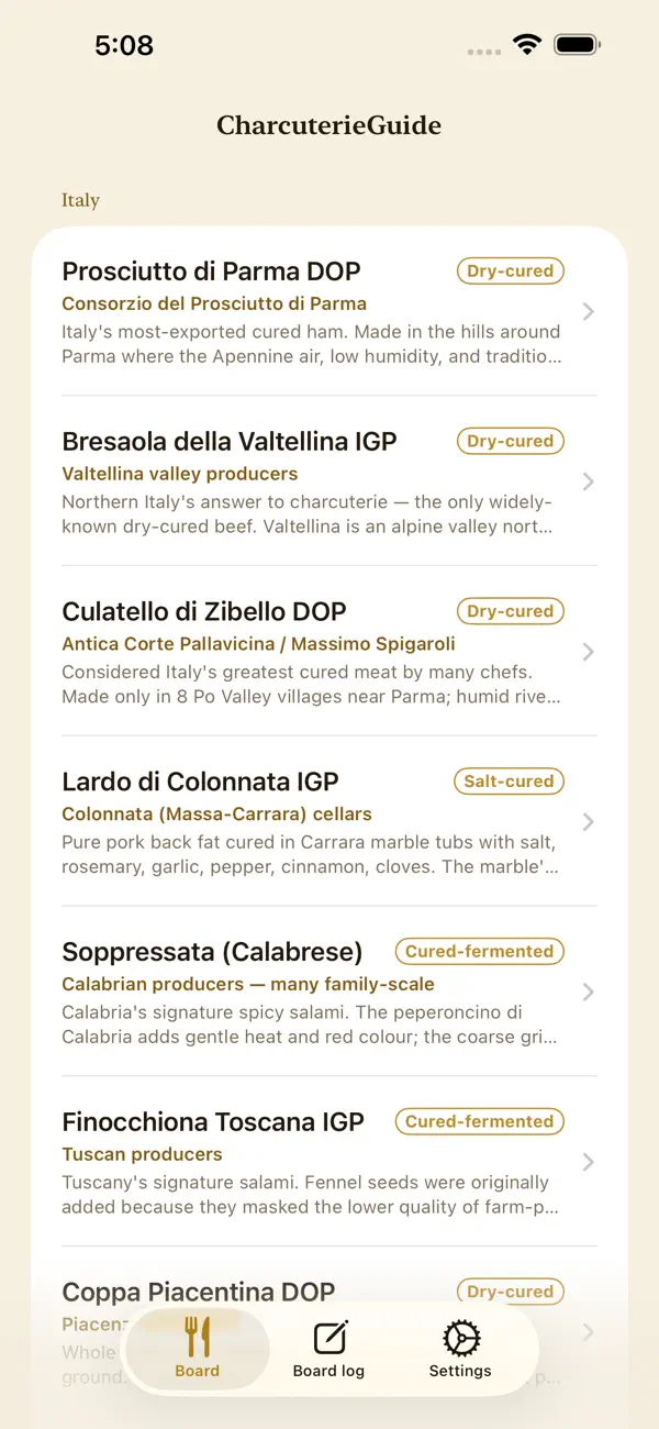 Screenshot #1 pour CharcuterieGuide