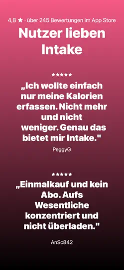Screenshot von Intake: Kalorienzähler & Diät auf dem iPhone 5