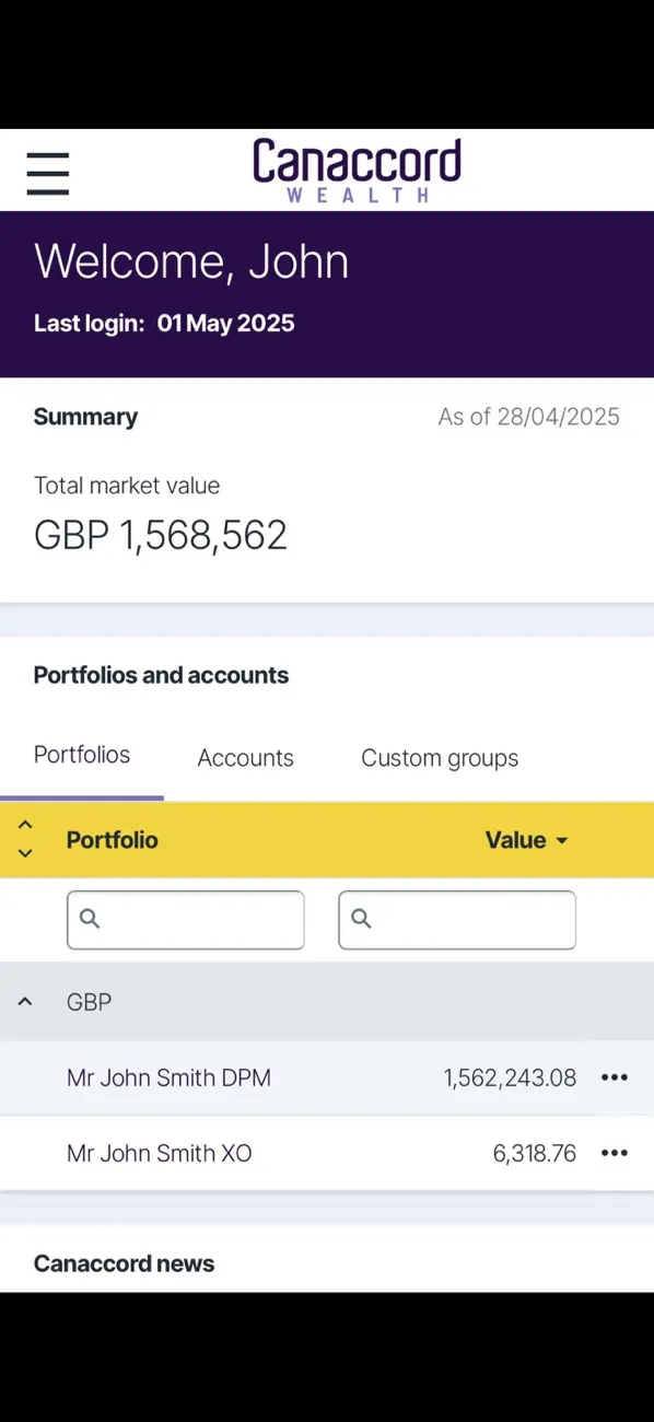 Screenshot #1 pour Canaccord Wealth