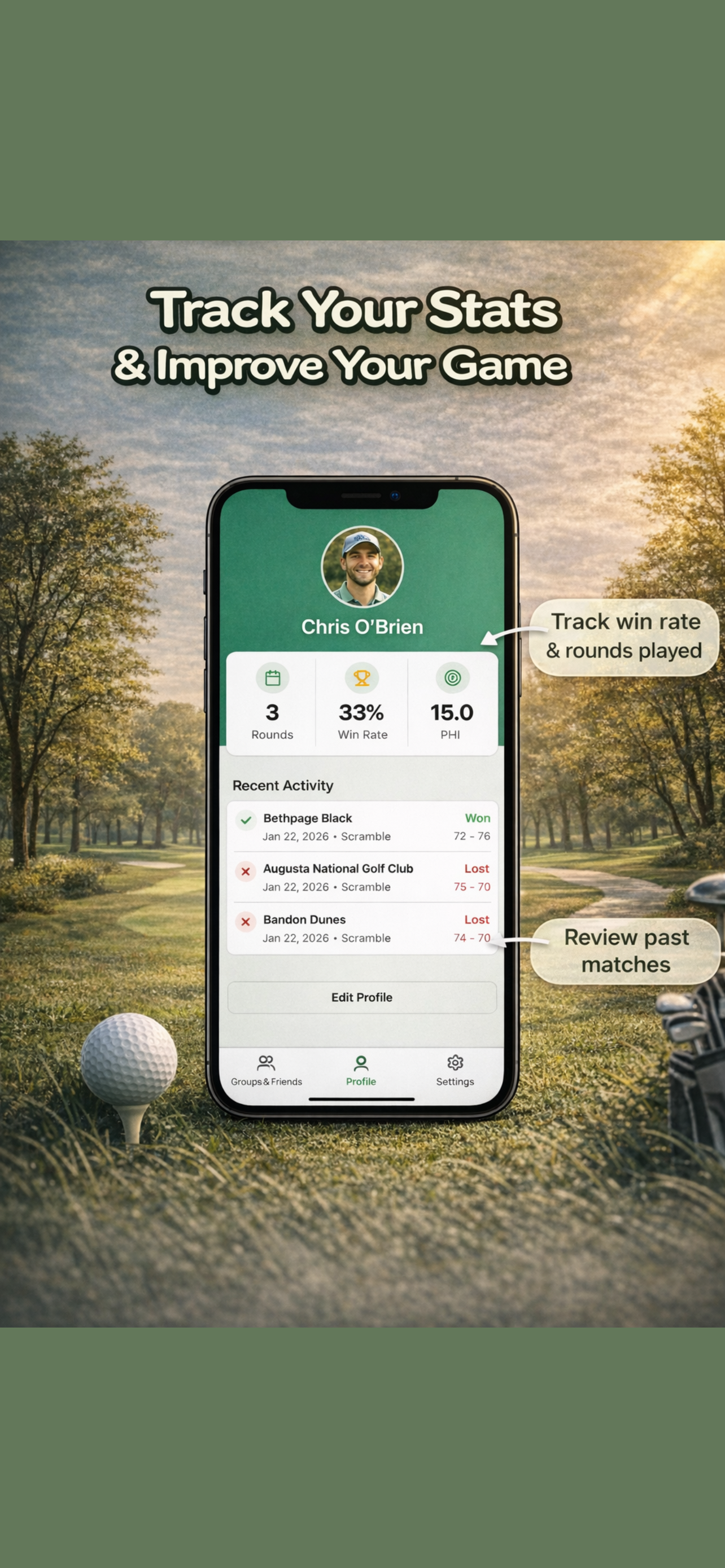 MyGolfApp - Match Tracker screenshot 3