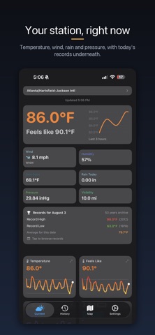 Backyard Weather - PWS iPhone screenshot