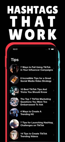AI Hashtags for TikTok iPhone screenshot