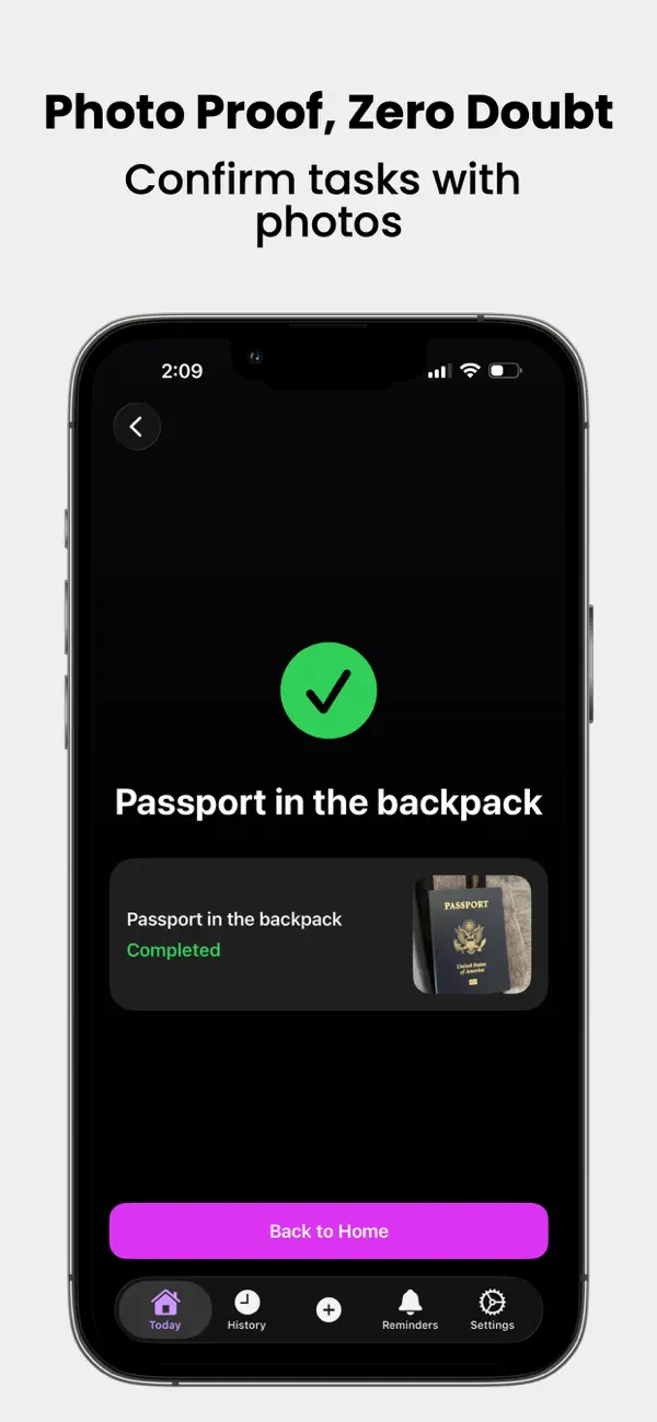 Screenshot #1 pour DoneSnap: Task Reminder