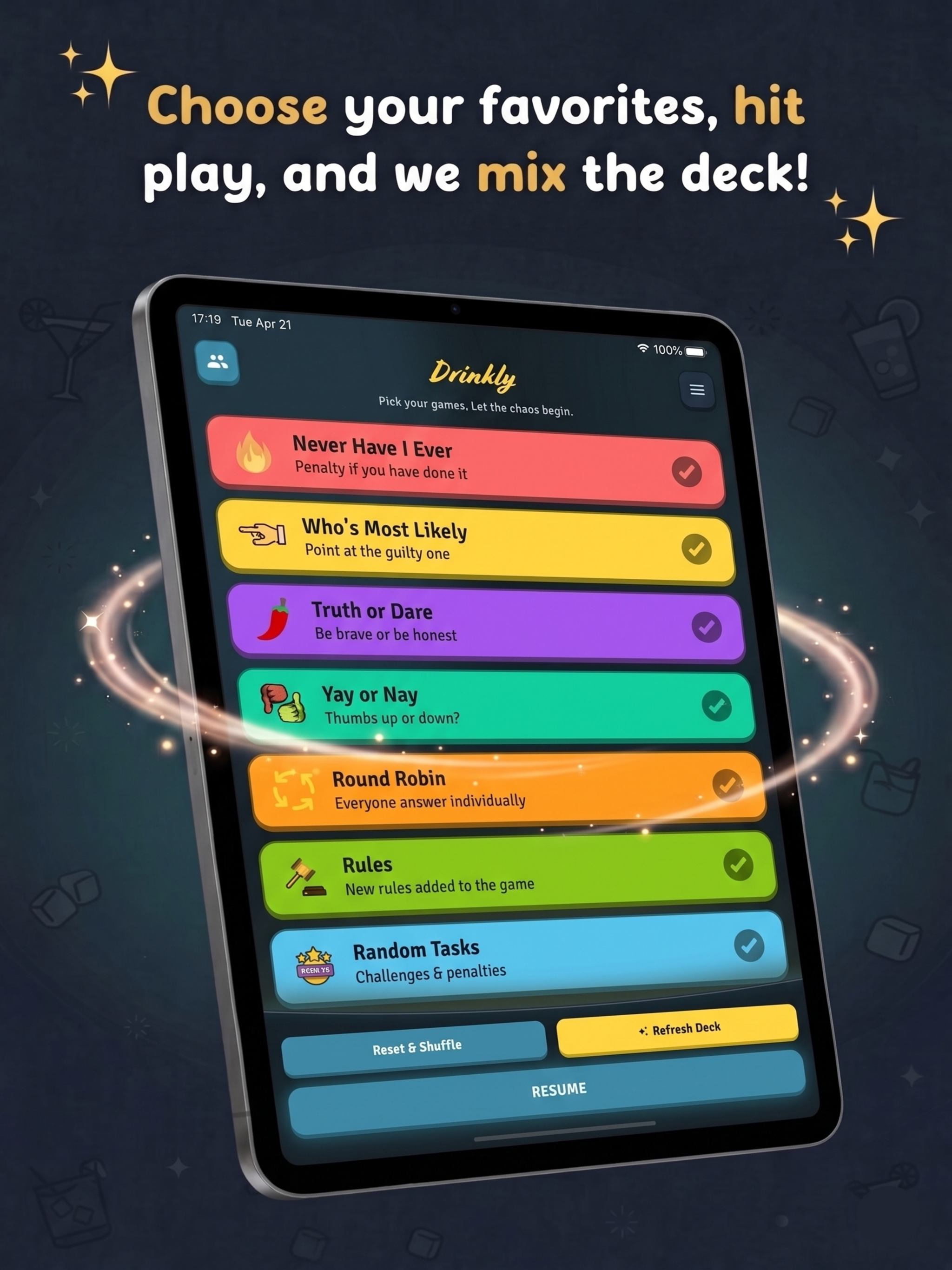Drinkly · Party Game Fusion!