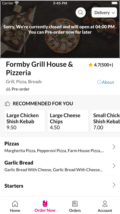 Formby Grill House Pizzeria Screenshot