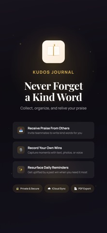 Kudos Journal Screenshot 1 of 7