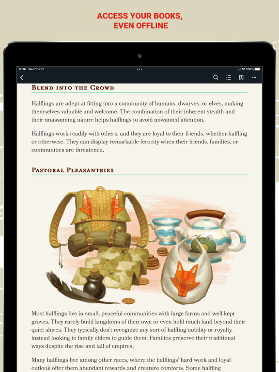 D&D Beyond iPad app afbeelding 4