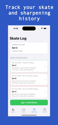 BladeTracker: Skate Sharpening Screenshot 3 of 4