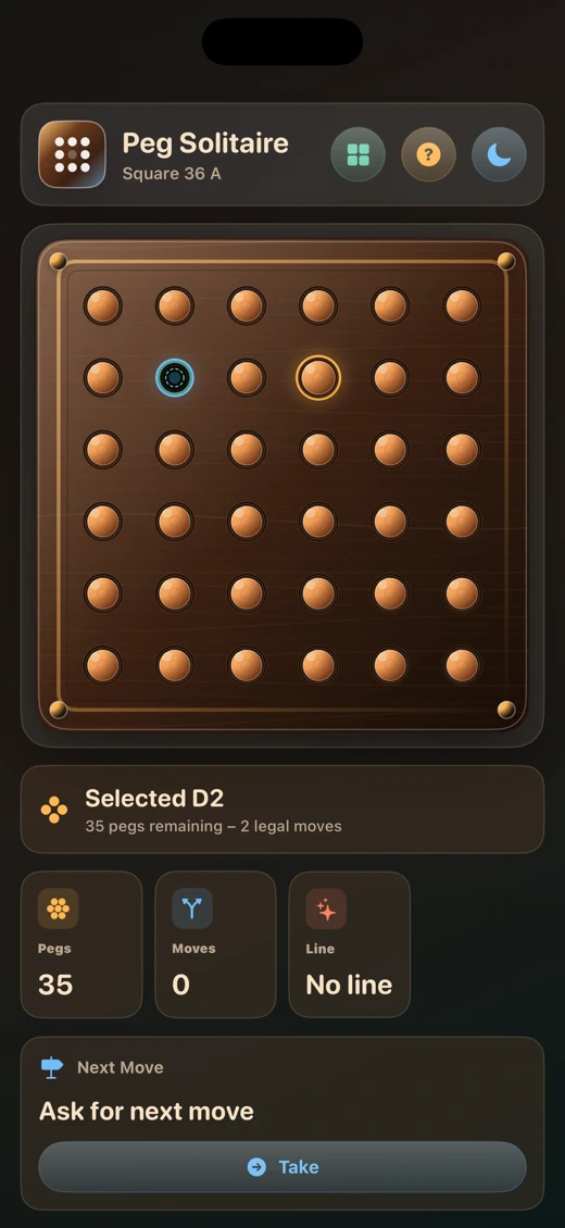 Wood Peg Solitaire screenshot 9
