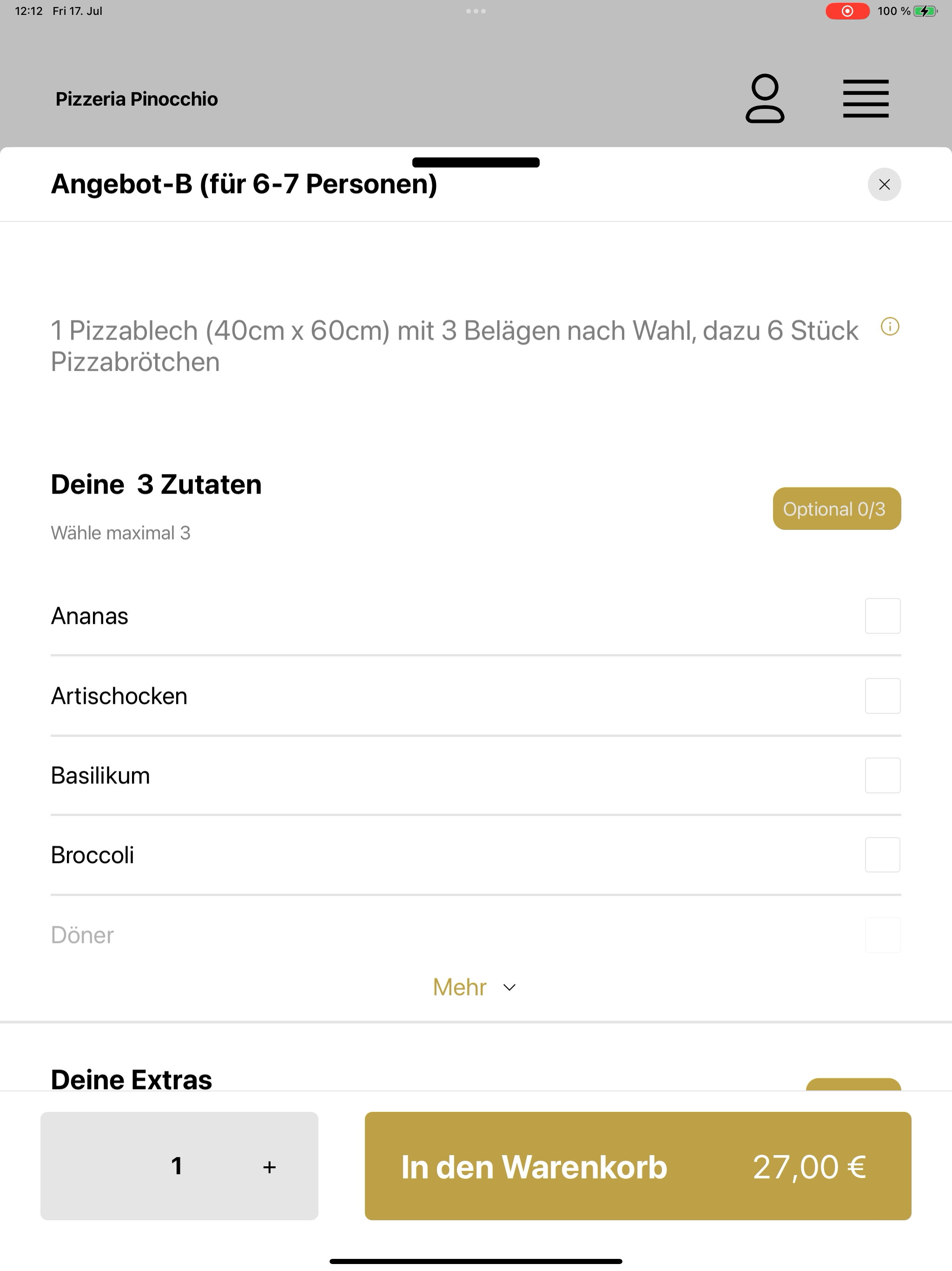 Pizzaservice Pinocchio screenshot 15
