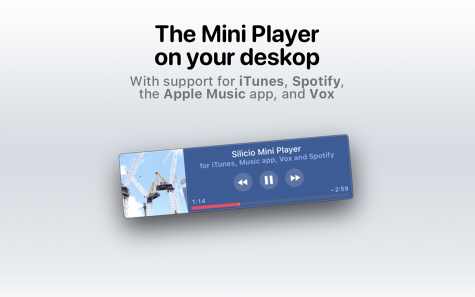 #1. Silicio Mini Player + Widgets (macOS) 由: Jan Bolz