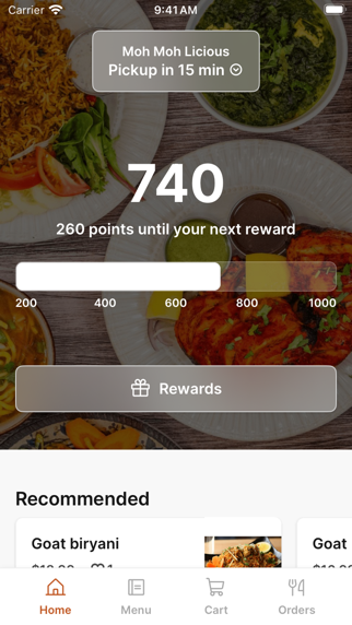 Moh Moh Licious app screenshot