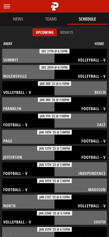 Portage High School Indians screenshot