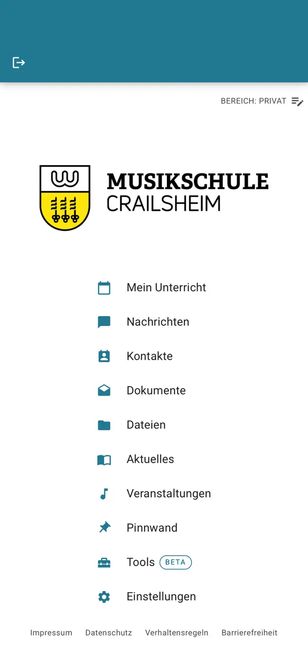 Screenshot #1 pour Musikschule Crailsheim