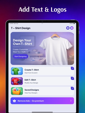 T-Shirt Design Maker iPad screenshot