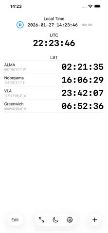 LSTclock: sidereal time clock Screenshot 1 of 8