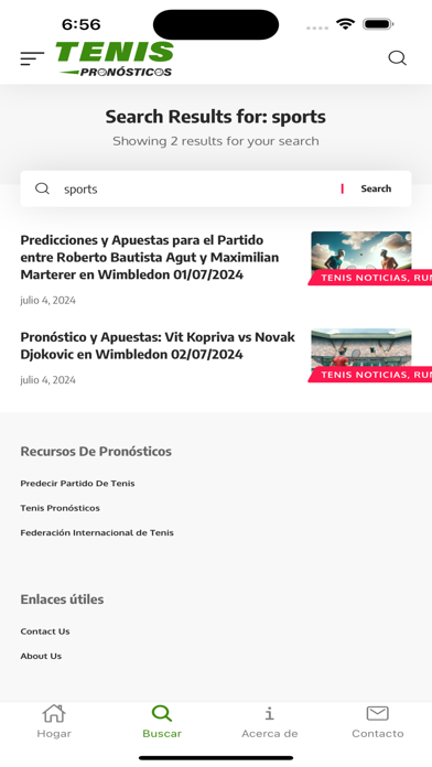 Pronósticos Tenis Hoy Screenshot