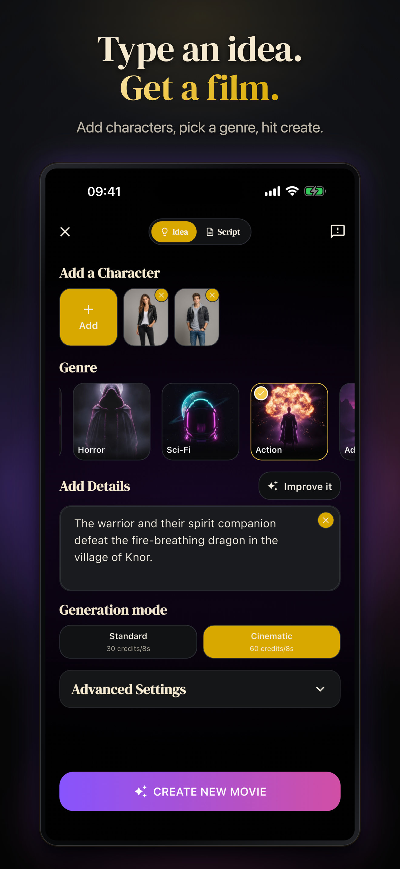 Cinely: AI Film & Movie Maker
