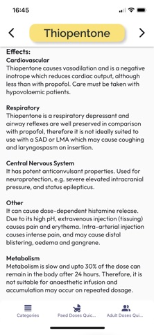 Common Anaesthetic Drugs screenshot
