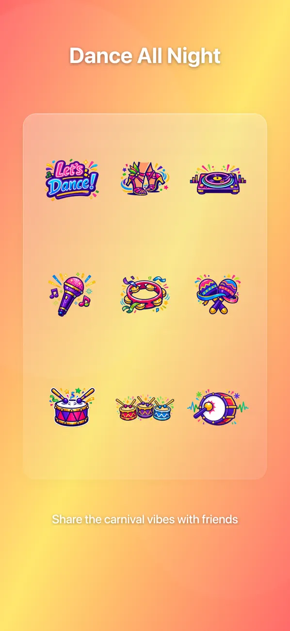 Screenshot #2 pour Carnival Party - Stickers