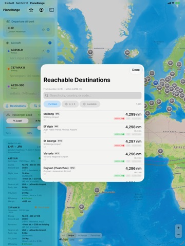 PlaneRange iPad screenshot